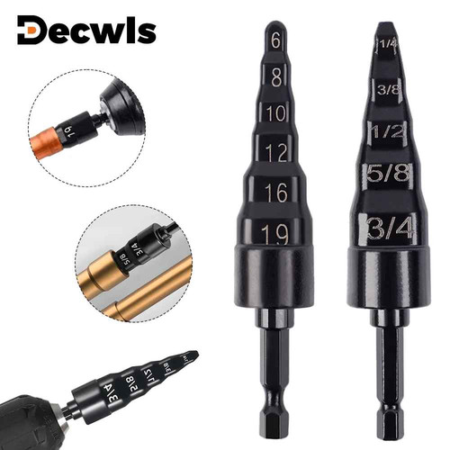 Swaging Tube Expander Tool Drill Bit Set Air Conditioner Copper Pipe Flare US