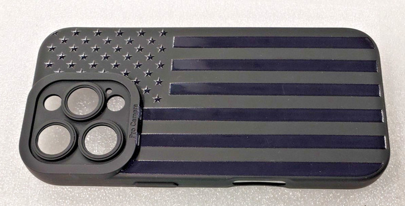 KITATA Case for iPhone 16 Pro 6.3" Patriotic. Black