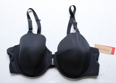 Third Love Women's Comfort Stretch Front Close T-Shirt Bra NN7 Black 40D NWT