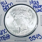 1923 BU UNCIRCULATED SILVER PEACE DOLLAR AUTHENTIC U.S. MINT FREE SHIPPING 5543
