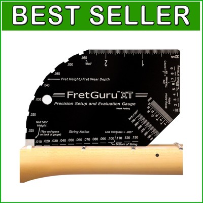 Ultra-Precision Guitar Setup Tool - Fret Height & Action Gauge with 9 Functions