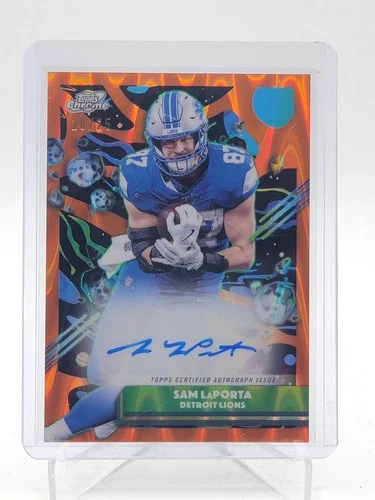SAM LAPORTA 2025 TOPPS COSMIC CHROME ORANGE AUTO /25 #CCA-SLP LIONS Q5849