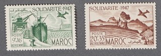 MayfairStamps Morocco 1947 Exports & Agriculture Air Mail Stamps cca_14307