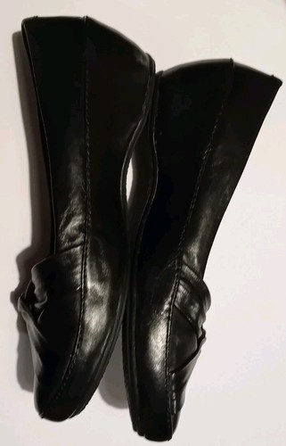Clarks Eadie Flower Black Genuine Leather Comfort & Wide Fit Shoes UK 6E - Picture 11 of 15