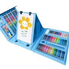 New 208 Pcs Art Supplies Set Deluxe Drawing Kits Kids Easter Gift Acrylic Paint