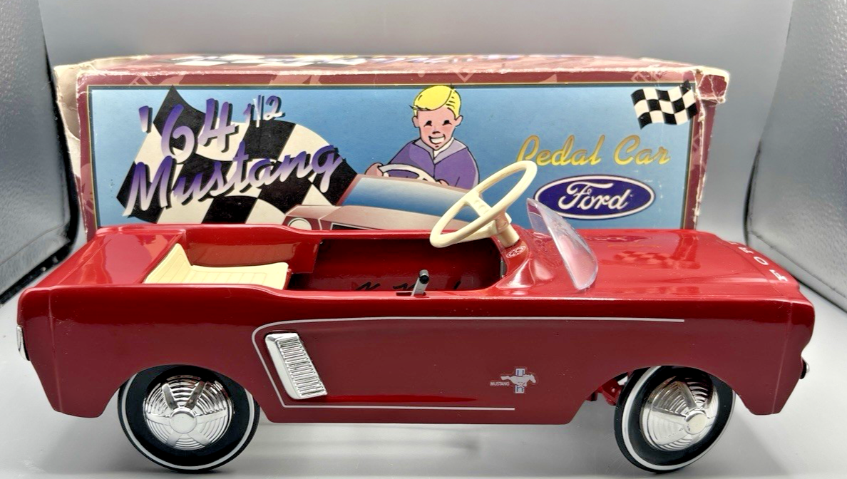 Vntg 1:3 Scale Red 1964 1/2 Ford Mustang Ken Kovach Die Cast Xonex