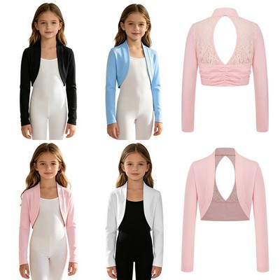 Kids Girls Outwear Flare Cuffs Shrug Party Shawl Competitions Cardigan Birthday