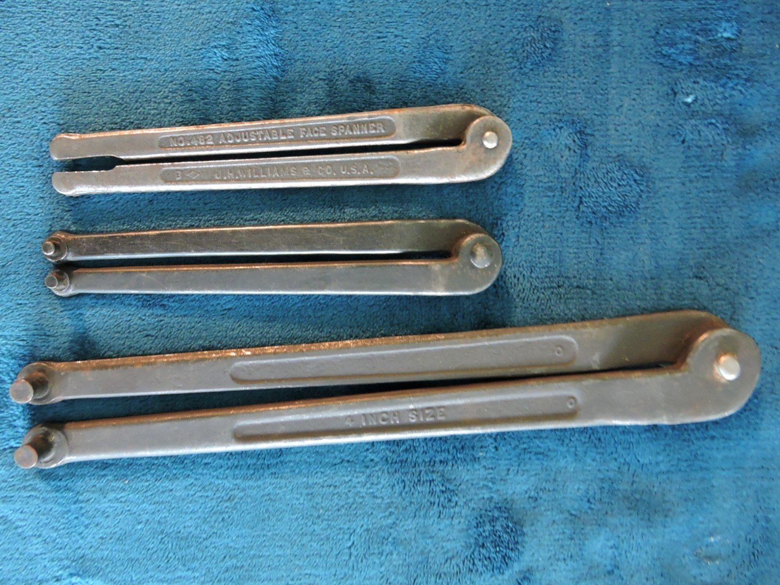 J.H. Williams Adjustable Face Pin Spanner Wrenches  482 & 484 and Armstrong 482.