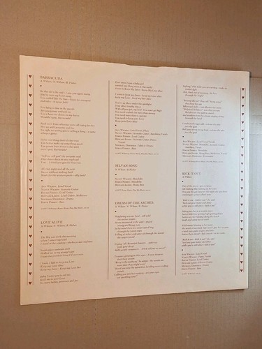 "HEART" 1977 LITTLE QUEEN WHITE LABEL 'PROMO' VINYL LP HARD ROCK LYRICS - Picture 5 of 14