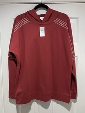 NWT J. Jill Fit Rust Cotton Tencel Embroidered Long Sleeve Hoodie, Med Tall 99