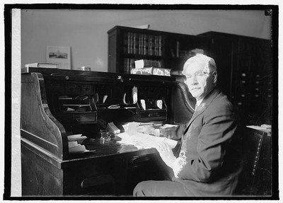 Photo:Hon. J.W. Herreld at Desk November 29 1920