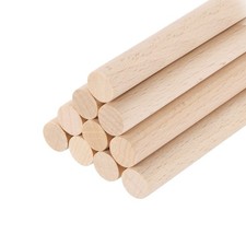 Wooden Dowel Rods, 7mm 1/4 x 16 Inch Round Wooden Rod for DIY,Pack of 10