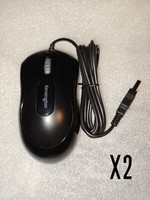 X2 Wired Optical USB Mouse Kensington Mouse-in-a-box Black