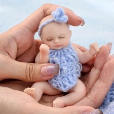 Cloveray 5 Inch Mini Platinum Silicone Reborn Baby Doll Tiny Silicone Baby