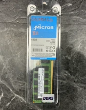 Micron 64GB PC5-44800 DDR5 SDRAM DIMM MTC40F2046S1RC56BD1R ❤️️✅❤️️✅