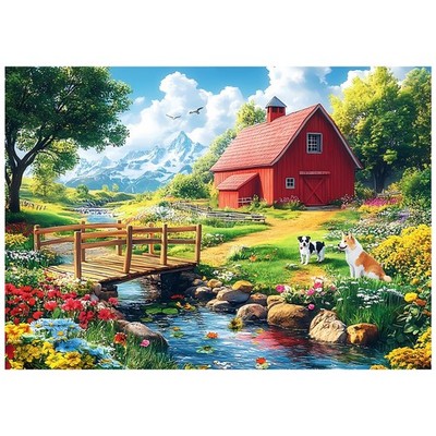 Jeaiciro 100 Piece Puzzles for Kids Ages 4-6 & 8-10, Farm Countryside Jigsaw ...