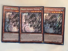 Yugioh 3x Primite Imperial Dragon Prismatic Secret Rare MP25-EN099 2025 1st NM