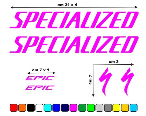 SPECIALIZED EPIC Mountain Bike Frame Vinyl Tuning Sticker Kit - Picture 18 of 30