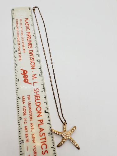 Collana vintage in argento sterling 925 con ciondolo stella marina corda (68) - Foto 4 di 6