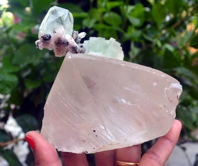 big calcite w/ apophyllite (Modified Item) minerals specimen a-4