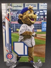 CLARK Mascot Worn Relic 2020 Topps Opening Day Baseball  Cubs 2 Color Patch