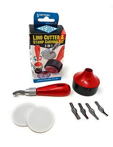 ESSDEE Block Printing Baren Tool Kit Includes 5 Lino 65, 137, 60 Single
