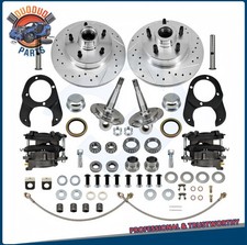 For 1928-1948 Ford Solid Axle Front Disc Brake Conversion Kit W Forged Spindles