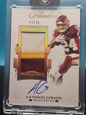 2021 Panini Flawless - Patch Autographs Antonio Gibson #PA-AGI /25 Beauty    