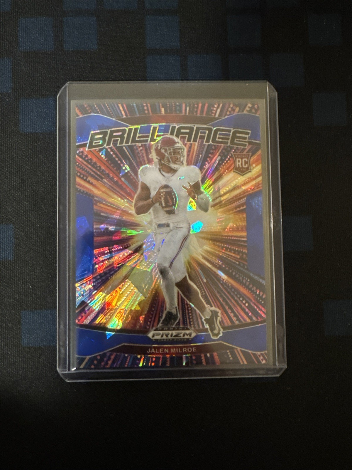 2025 Prizm Draft Picks Jalen Milroe Brilliance Blue Ice Prizm  /149 Rookie