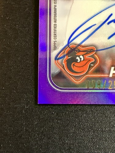 2024 Topps Chrome - Rookie Auto Jackson Holliday #RA-JH Purple Refractor /250 - Bild 6 von 7