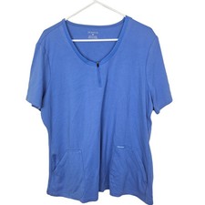 Jaanuu Scrub Top Jaanu Scrubs Women 2X Blue Scrub Top Women Scrubs Women Work