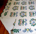 NEW Handmade Spring Songbirds Garden Patterns Quilt 87" x 67" — photo 3
