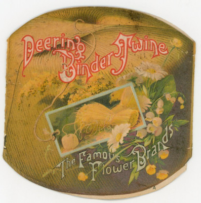 1870s-80s Deering Bindertwine  Panel Foldout Victorian Ad Card #8F