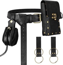 Renaissance Medieval Leather Belt Pouch Set Pirate Viking Cosplay Costume