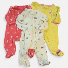 Carter's 3-Piece Footie Pajama Bundle Girl's Size 0-3 Months