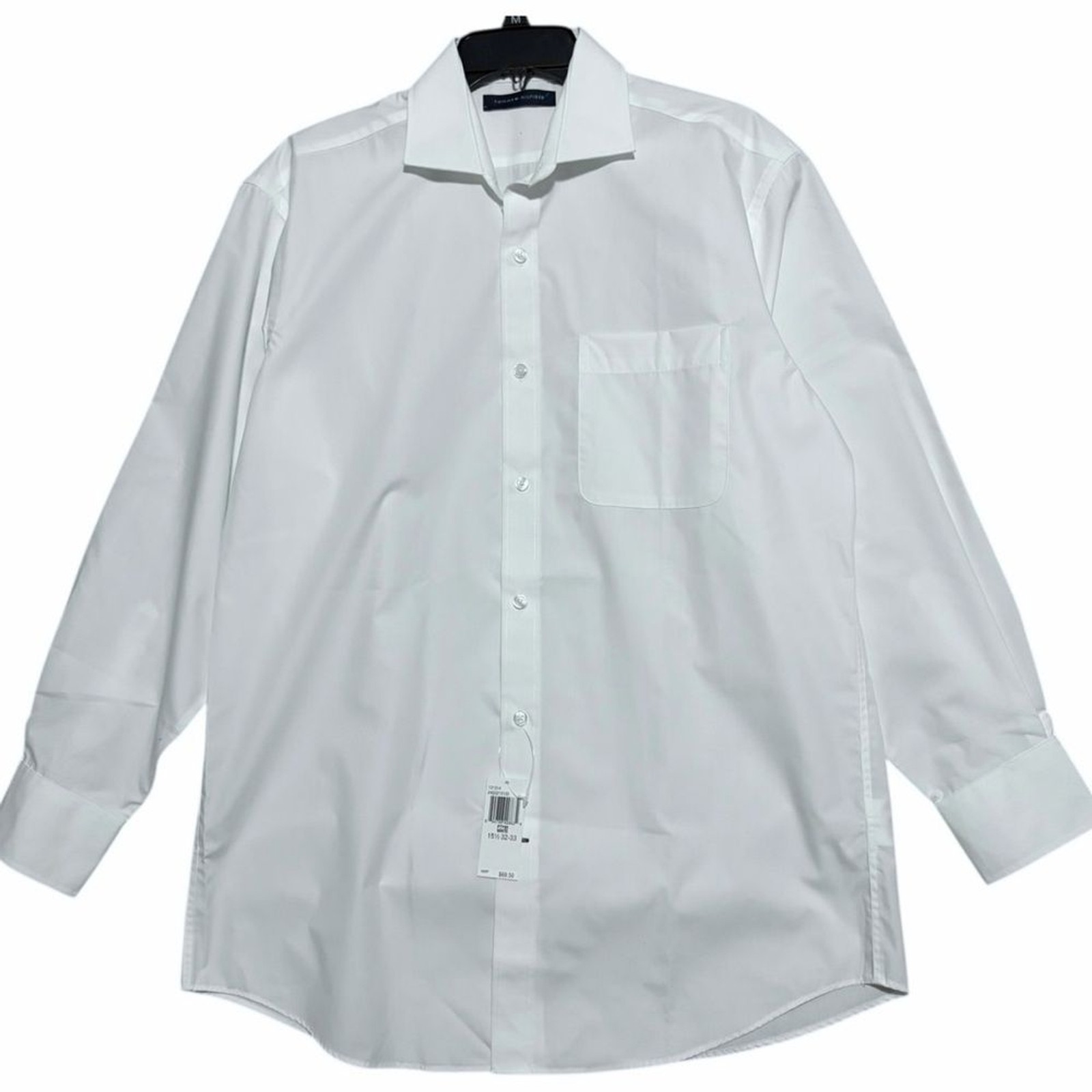 TOMMY HILFIGER NWT White Regular Fit Long Sleeve Button Down Shirt M 15.5 32/33