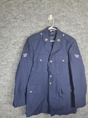 U.S. AIR FORCE フライトスーツ ネイビー 100%ウール Vintage US Air Force USAF Service Dress Coat Mens 44L Blue Wool