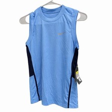 Nike Dri-FIT Boys S 14/16 Blue Sleeveless Shirt Tank Top Athletic New w/ Tags