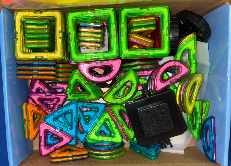 磁性积木套装 - 122 件 - 3 岁以上未密封盒全新 — 第 4/4 张图片