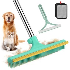 Best Carpet Rake for Pet Hair Removal - 60" Adjustable Long Handle Rake 3 in 1