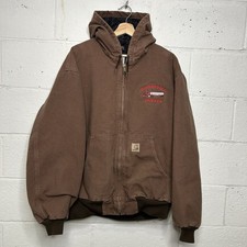 Vintage Carhartt Quilted Hooded Active Jacket Chesnut J269 CHT