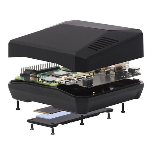 3X(PI5-CASE---M.2 Case Built-in Active Cooler for Raspberry Pi5 V4Q1)9491 - Afbeelding 8 van 10