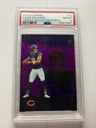2024 Panini Illusions - Caleb Williams #13 Purple /99 (RC) PSA 8
