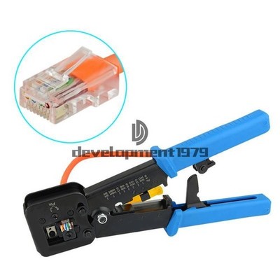 RJ45 crimper Crimping Cable Stripper pressing line clamp pliers tongs #iv