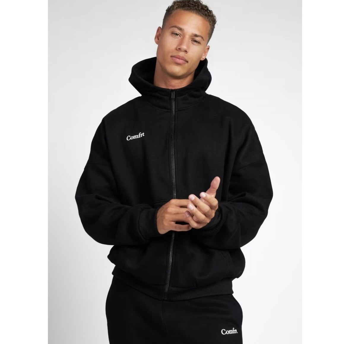 Comfrt Cloud Zip Hoodie Midnight Black Oversized S Zip Hoodie Unisex Men Women S