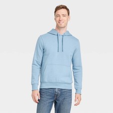 Goodfellow Ultra Soft Midweight Fleece Pullover Hoodie Light Blue Size XL NWT