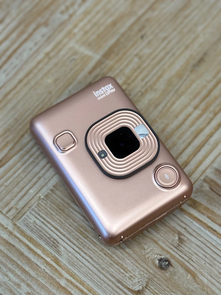 Fujifilm Instax Mini LiPlay Hybrid Instant Camera - Blush Gold Working - Image 1 of 4