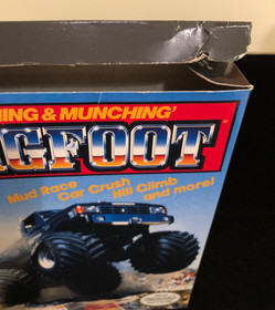 BIGFOOT Monster Truck NES Nintendo Video Game, CIB, manual and rare poster