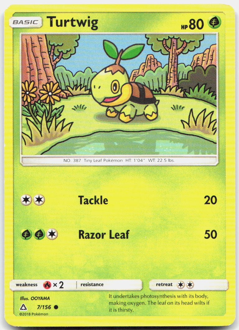 Turtwig 7/156 Common Ultra Prism Pokemon LP