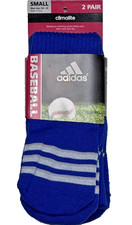 Adidas, Rivalry Solid Royal Blue OTC Baseball Socks, 2Pk. Size 13C-4Y